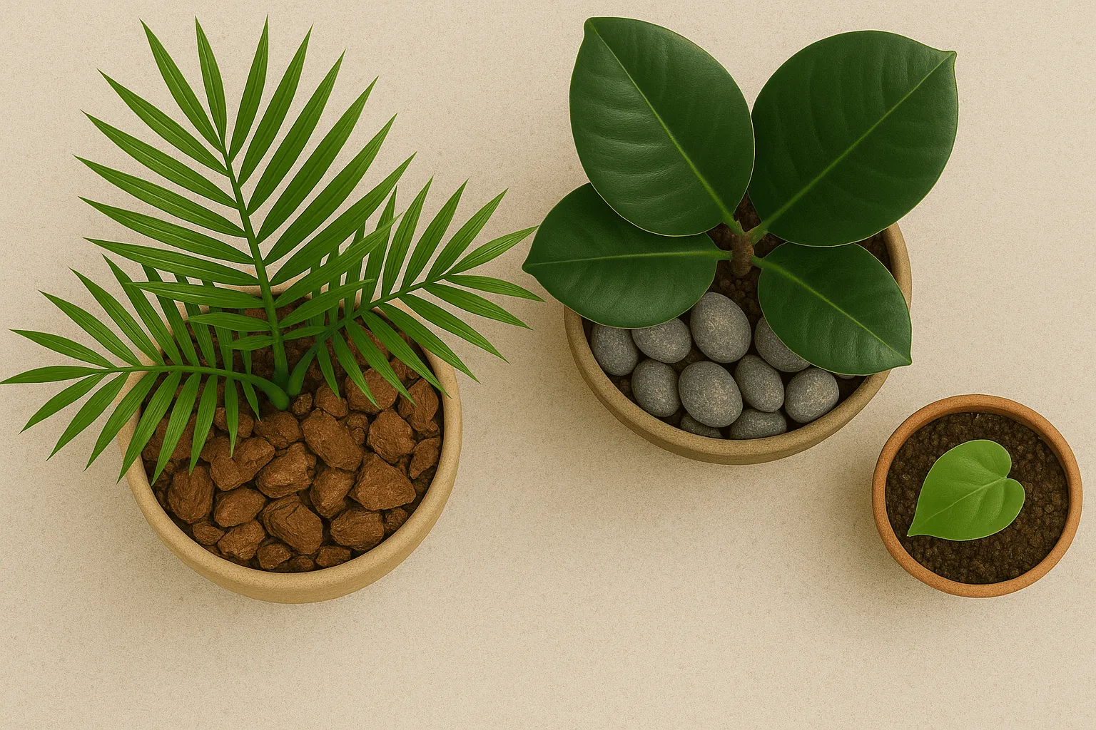 いらなくなった鉢植えに入っている小石や土のイメージ画像