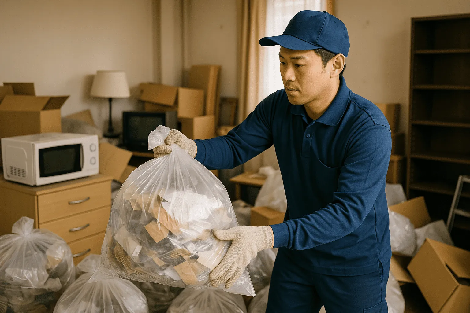 大量の不用品を回収しているイメージ画像