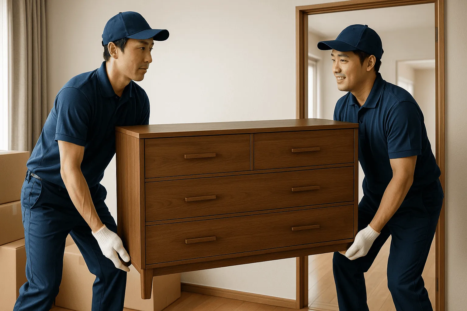 引っ越し時に不用品回収をしているイメージ画像