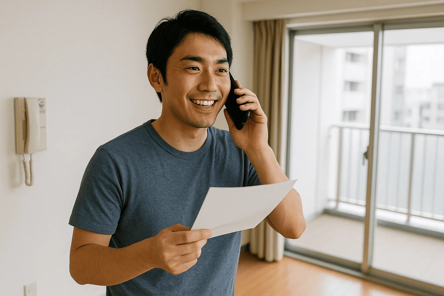 マンション退去を管理会社へ連絡している人