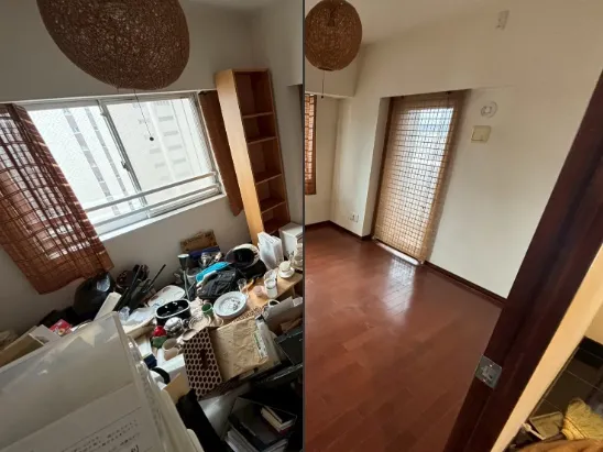 洋室の不用品回収写真