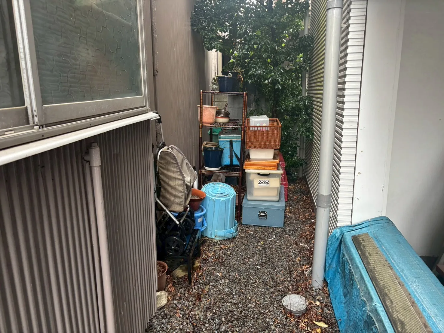 練馬区の残置物撤去庭まわり